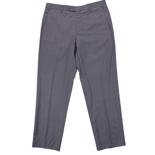 Pantalones de vestir de lana Zanella para hombre 33x30 gris carbón frente plano - Imagen 2 de 17