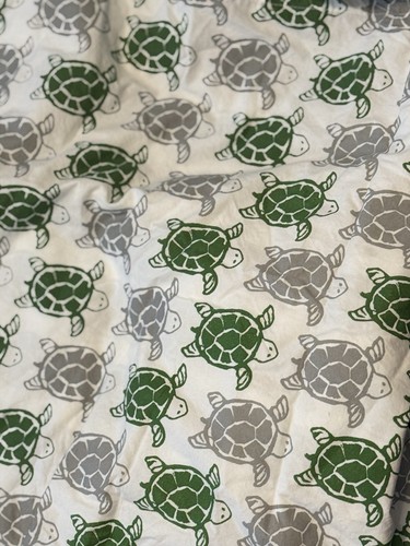 Pottery Barn Kids Sea Life Schildkröten Spannbetttuch & flaches Laken 100% Baumwolle - Bild 2 von 4