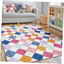 Area Rug 3x5 Kids Washable Indoor Floor Cover Non Slip Modern Soft Rug Living