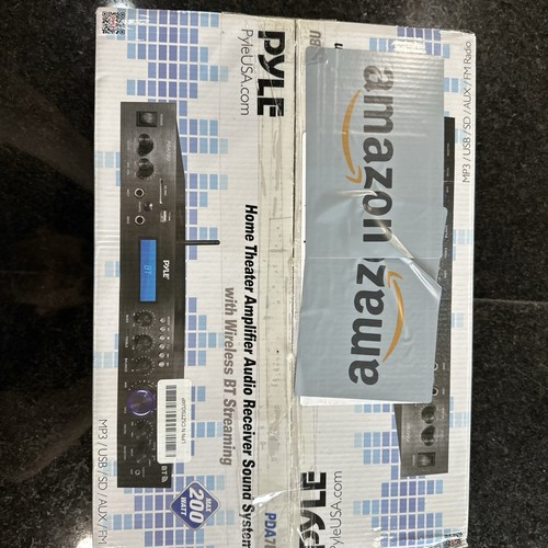 Pyle PDA7BU Home Theater Amplifier MP3/USB/SD/AUX/FM Black Bluetooth Receiver - Picture 1 of 4