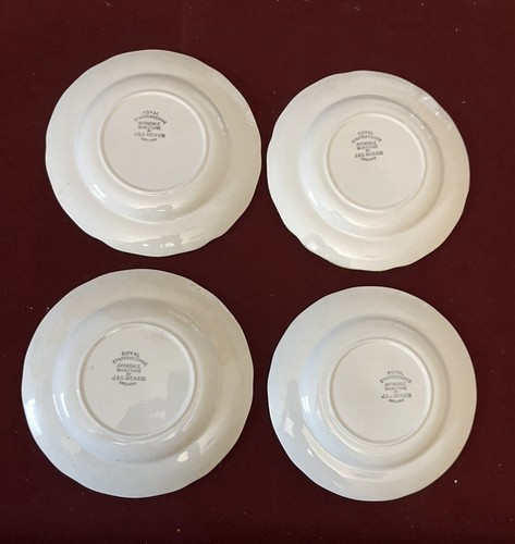 Vintage 4 Royal Staffordshire Avondale Ironstone J&G Meakin England Saucers - Picture 2 of 3