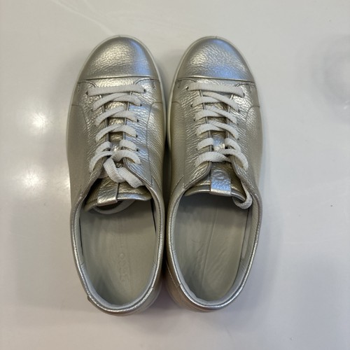 Ecco 38 Soft 7 Damenschuhe Größe 8,5 goldfarben Leder bequem niedrige Turnschuhe gebraucht, in einwandfreiem Zustand - Bild 3 von 7