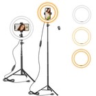 Lampa pierścieniowa AIXPI 10 – do makijażu wideo YouTube selfie – ściemnialna dioda LED
