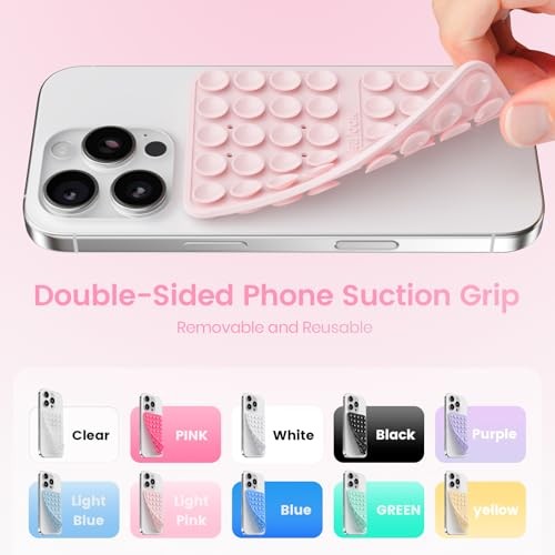 Klearlook Custodia Telefono Silicone Doppio Lato Ventosa Staccabile Rosa Chiaro - Foto 5 di 7