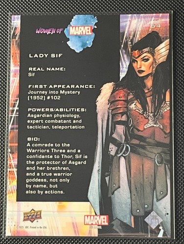 2024 Upper Deck Women of Marvel  Lady Sif   #64 - Picture 2 of 2