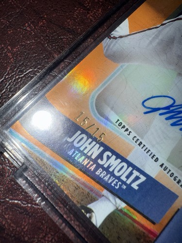 2024 Topps Big League John Smoltz Auto Orange /15 Braves - Picture 3 of 3