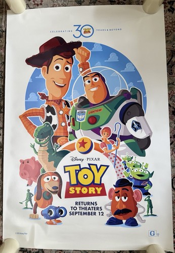 NEU Authentisch Toy Story DS 27x40 Kino Poster 30. Jubiläum USA Original