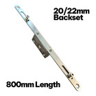 800mm Inline Window Espag Bar Lock 20 or 22mm Backset 8mm Mushroom Cams