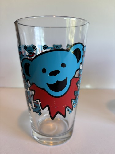 Grateful Dead Set Of 4 Dancing Bears Pint Glasses 2015 - Picture 3 of 9