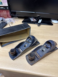 2x RECORD No 0220 Block Plane Vintage! Needs Tlc And A Clean Up