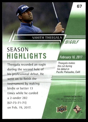 2024 Upper Deck #67 Sahith Theegala - Bild 2 von 2