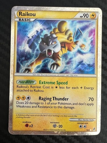 Pokemon TCG Shiny Raikou SL9 Heartgold & SoulSilver Call of Legends Secret HP - Picture 1 of 2