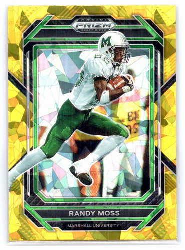 2023 Panini Prizm Draft Picks #83 Randy Moss Prizms Gold Ice
