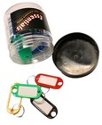 Whitecroft Essentials Stationery Tubs Key Fobs - Assorted Colours (Pack of 20)
