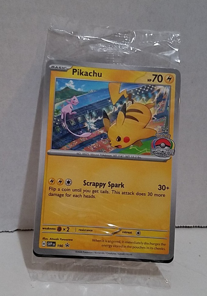 Pikachu - World Championships Stamped - #190 Black Star Promo - Pokémon TCG 2024