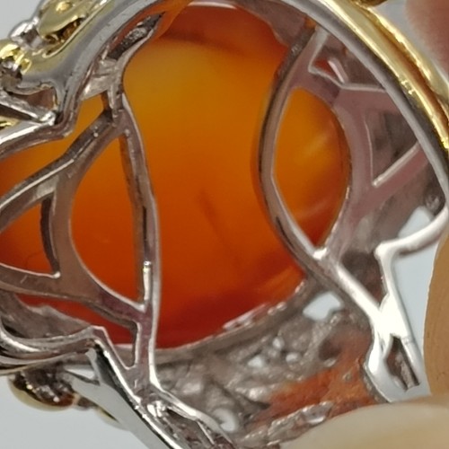 Michael Valitutti Gems En Vogue Ring Sterlingsilber 925 orange Chalzedon Größe 7 - Bild 13 von 18