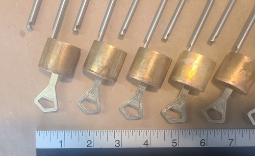 Abloy Vintage Mini Vorhängeschlösser mit 2" Schäkeln, Menge 6 für 1 Preis - Made in Finland - Bild 2 von 17
