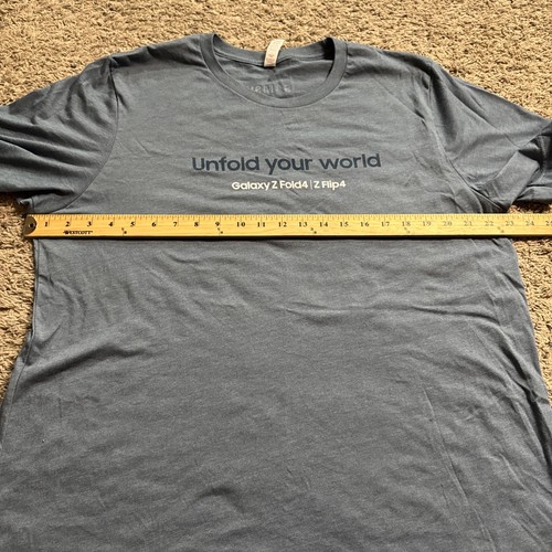 Camiseta Samsung Galaxy Z Plegable 4 Abatible 4 Azul Hombre XL Extra Grande 2022 - Imagen 5 de 6