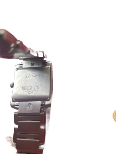 100% Authentic Cartier Tank Francaise MM Case 32x27 Date & Stainless Bracelet - Picture 14 of 18