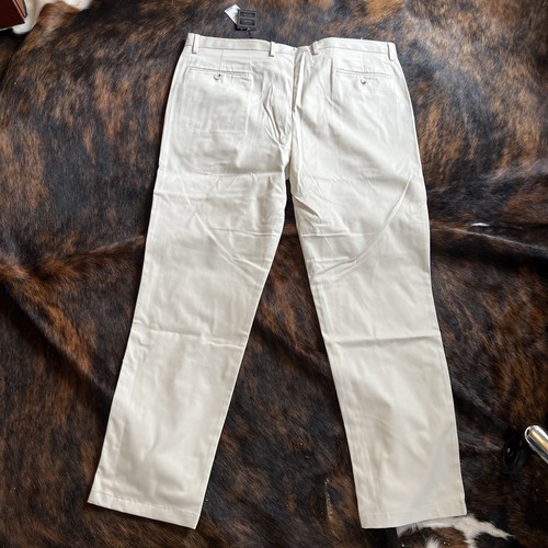 NWT Jos A. Bank Traditional Fit Reserve Chino Pants Sz 40 X 32 Beige Flat Front - Picture 7 of 7