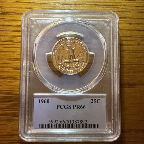 1960 Washington Quarter 25C PCGS PR66