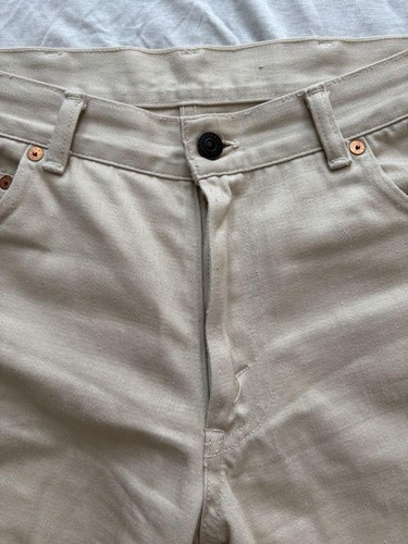 Warehouse 1215 Selvedge Satinhose cremeweiß Herren M Vintage-Stil EX - Bild 3 von 8