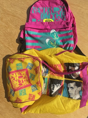 RARE 1990 NEW KIDS ON THE BLOCK Music Promo Duffle Bag Backpack 90’s Winterland - Bild 5 von 12