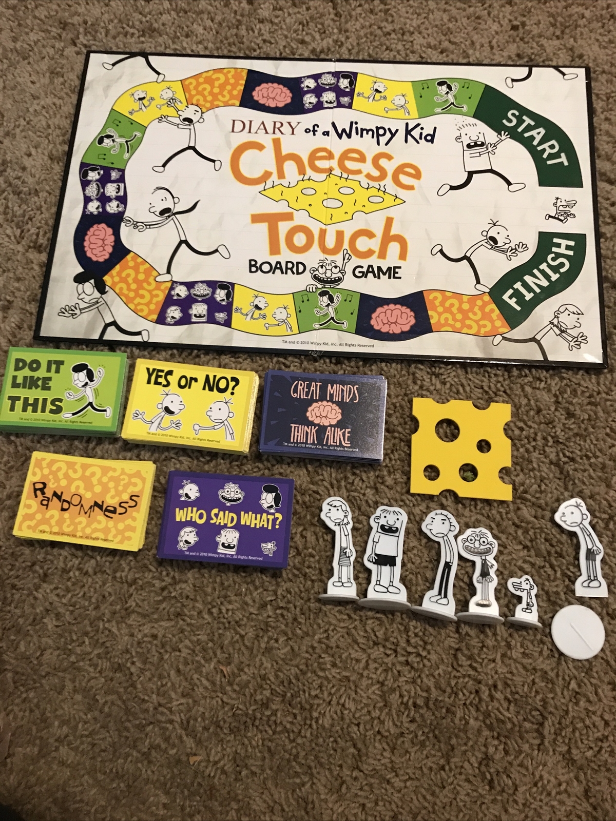 Diary of a Wimpy Kid Cheese Touch Board Game 100 Complete EUC 2010 Pressman for sale online