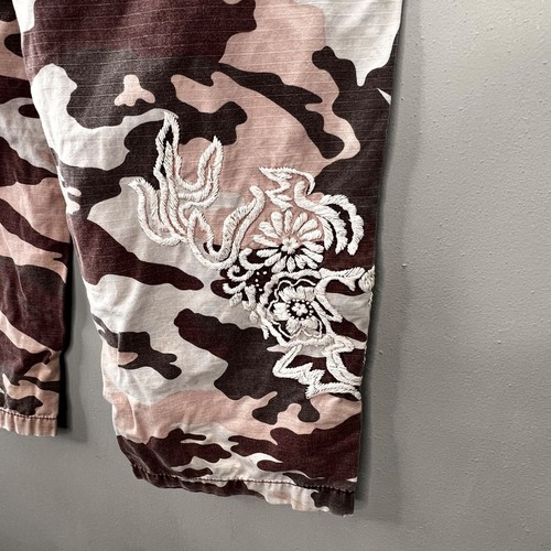 Vintage Da Nang Cargo Pants Camo M Girls 26 in Waist Pink Mauve Camouflage - Picture 5 of 8