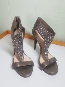Jessica-Simpson-Metallic-Gold-Peep-Toe-Heels-Sz-10-40