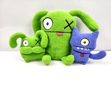 Lot Of 3 Ox Ugly Dolls 8" Vintage 2006 Plush Blue Cyclops Dog