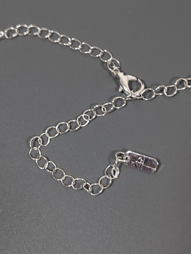 Clear Rhinestone Tennis Neckalce silver Tone Bridal Wedding Evening Glam 20" - Picture 6 of 8
