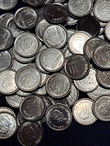1994 Uruguay 10 Centesimos Jose Gervasio Artigas Laurel Sprig 15mm coin see Desc - Picture 7 of 8
