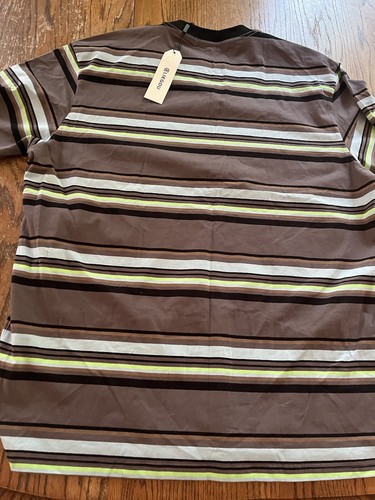 New KLIEGOU Men's Fashion Loose Fit Crewneck Stripe T-Shirt Adult XL NWT - Bild 4 von 5