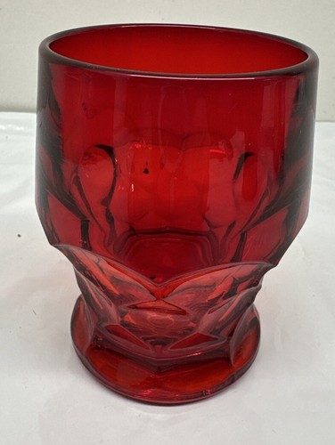 VASOS DE AGUA ROJO RUBÍ PANAL 4" Vidrio - Imagen 1 de 5