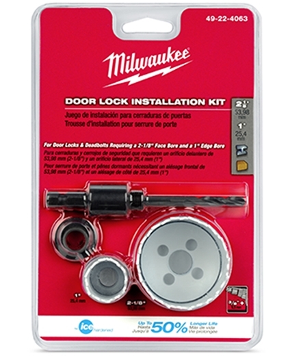 MILWAUKEE 49-22-4063 DOOR LOCK INSTALLATION HOLE SAW KIT