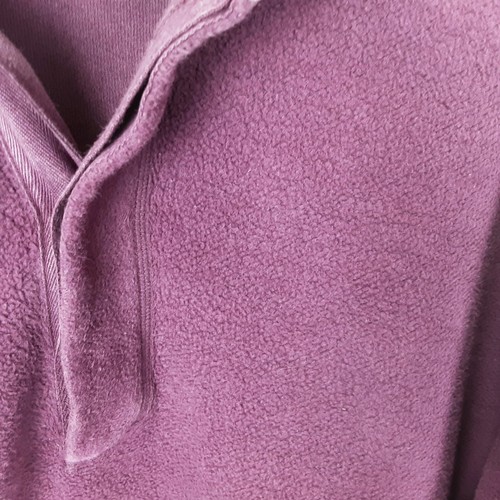 VTG Eddie Bauer Maroon Polo Long Sleeve Heavy Fleece Shirt Mens XL Tall CANADA - Picture 4 of 6