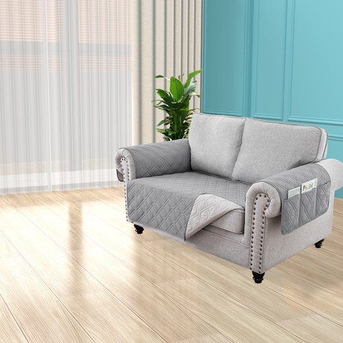 Waterproof Sofa Cover Quilted Non-slip Pet Protector Mat Chair Couch Slipcover - Picture 54 of 93