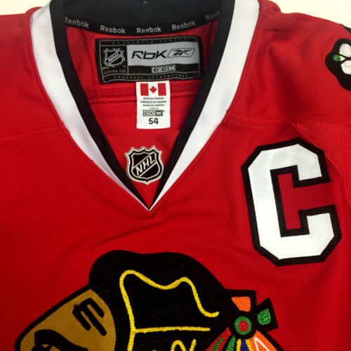 MAGLIA JONATHAN TOEWS CHICAGO BLACKHAWKS 2010 CUP EDGE AUTENTICA REEBOK VECTOR - Foto 4 di 7