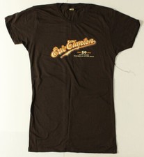 Eric Clapton Original 1963 - 2013 Tour Shirt Womens Ladies Medium 50 Years Cream