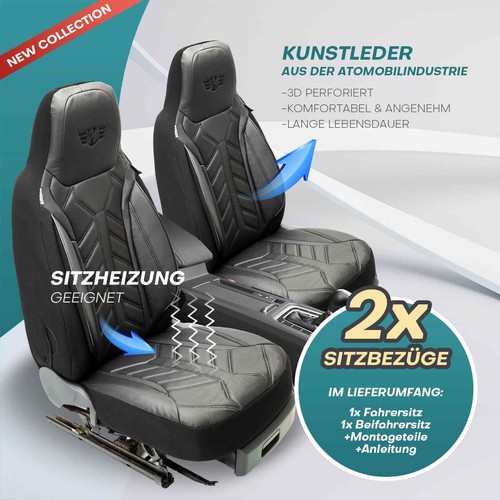 Wohnmobil Sitzbezüge passend für Roller Team 890 (Schwarz-Anthrazit) - Bild 4 von 12