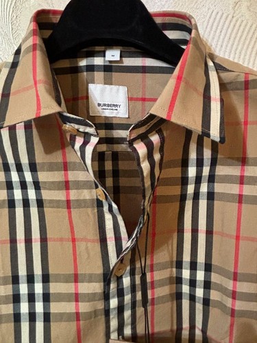 NWT Burberry Classic Long Sleeve Cotton Shirt Men Size L Slim fit - Picture 2 of 5
