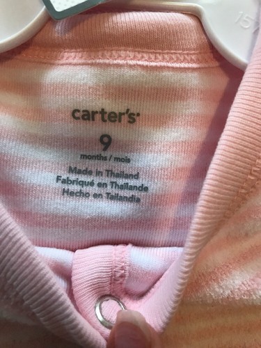 NUEVO Carter's Niña 9 Meses Gatito 1 Pieza Jersey Conjunto con Babero y Sombrero a Juego - Imagen 8 de 10