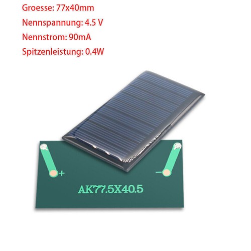 Solarzelle 0.5V 1V 1.5V 2V 2.5V 3V 4V 4.5V 5V 5.5V 6V 7V 10V Solarpanel - Bild 40 von 87