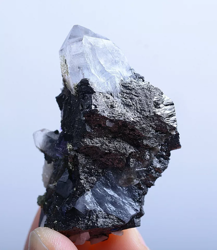 30g Natural Purple Fluorite & Wolframite Crystal Mineral Specimen/YaoGangXian - Picture 2 of 12