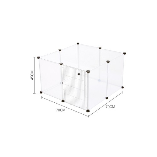 8 10 12 Panels Dog Pet Playpen Exercise Rabbit Fence Transparent Clear Enclosure - Picture 15 of 31