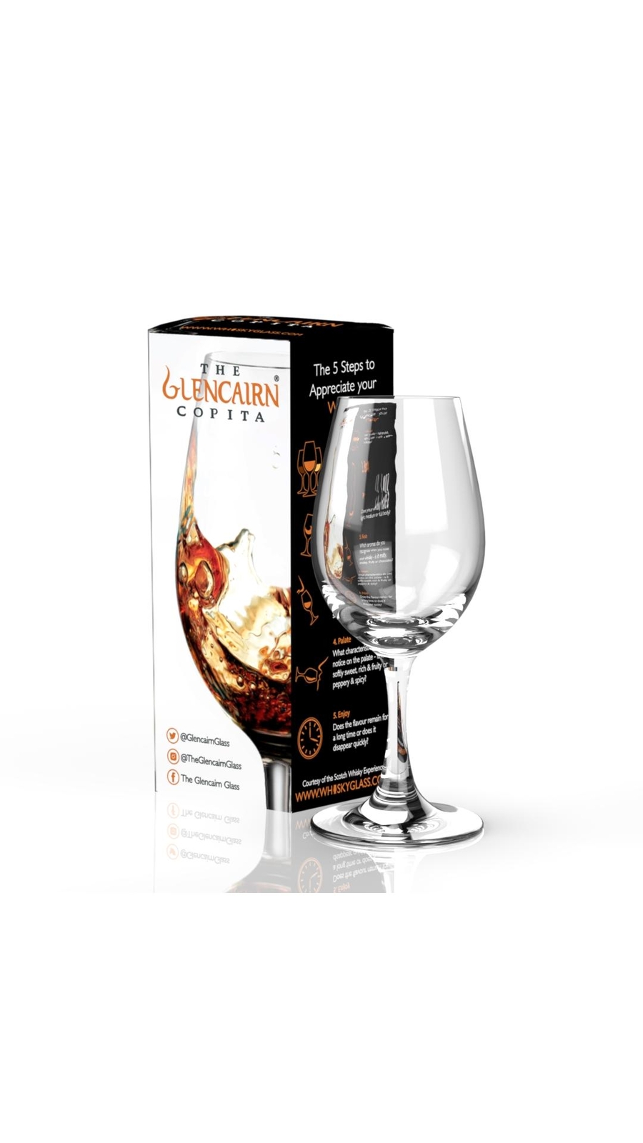 Glencairn Copita Whisky Tasting Glass with Elegant Stem Design-image