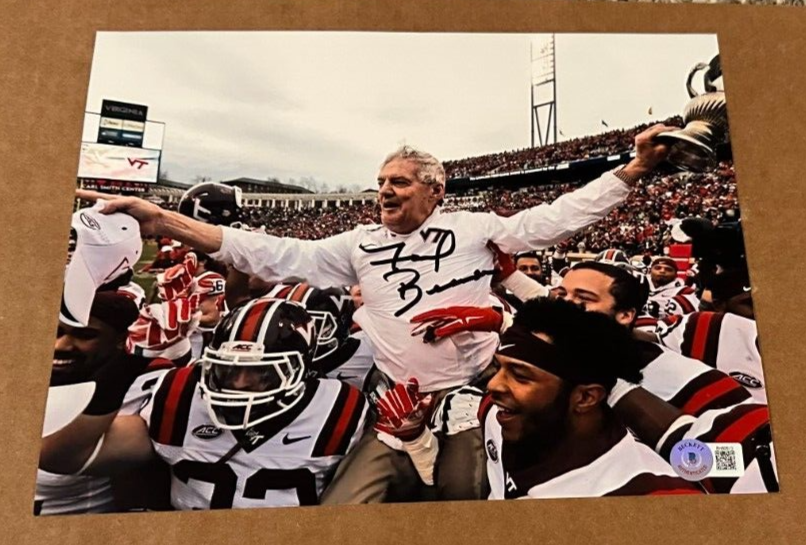 FRANK BEAMER Autographed Signed VIRGINA TWECH VIRGINA TECH HOKIE 8X10 PHOTO BECKETT CERTIFIED #3 