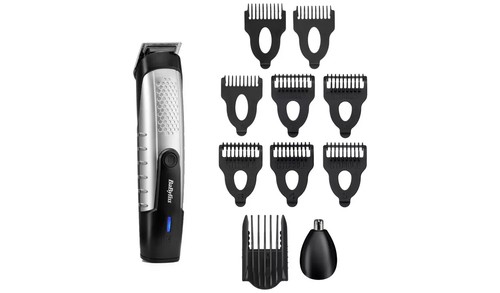 BaByliss Rechargeable Beard & Stubble Trimmer-9 Attachments-2 Heads,Pouch -T812U - Picture 3 of 9
