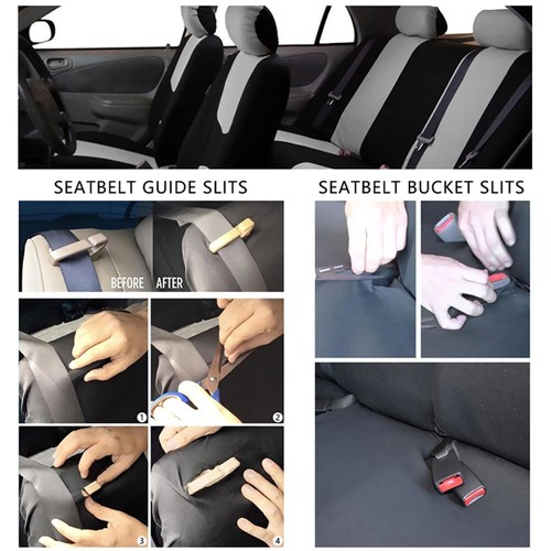 2PC Universal Seat Covers Waterproof Fit For Car Truck SUV Van Auto Front Seat - Picture 7 of 16